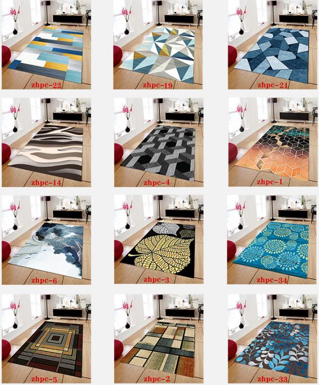 Diagramme de style de tapis de salon