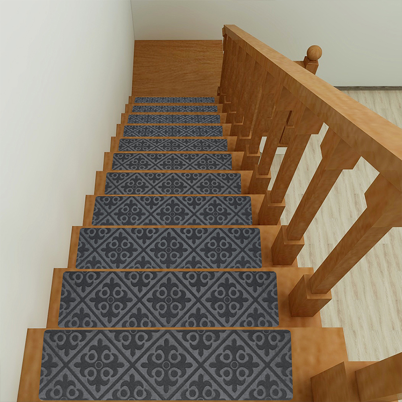 Pédales d'escalier en moquette antidérapantes adaptées aux marches en bois, pédales d'escalier antidérapantes pour l'intérieur et l'extérieur, tapis de course