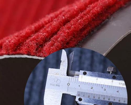 Affichage de l'épaisseur du tapis de porte à rayures