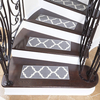 Tapis lavable Marches d'escalier en bois, tapis de monte-escalier antidérapant avec support en caoutchouc antidérapant