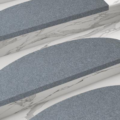 Marches d'escalier antidérapantes industrielles | Fabricant de coussinets d'escalier courbés sur mesure