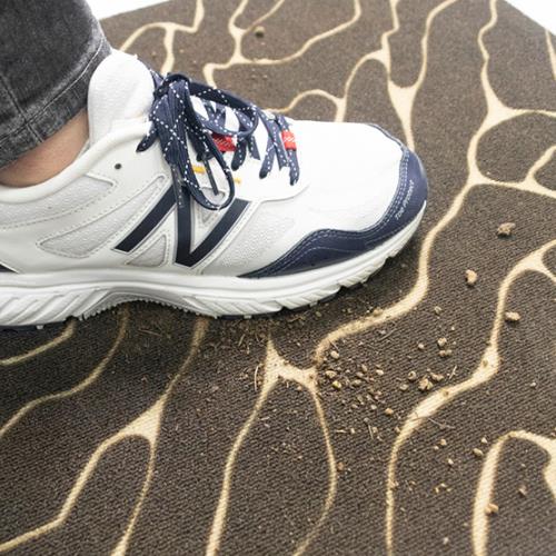 Présentoir de paillasson imprimé en velours