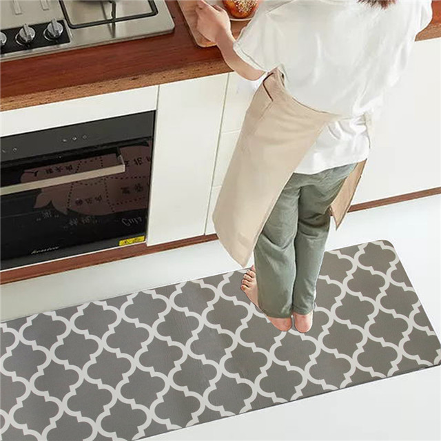 Ensemble de tapis de cuisine anti-fatigue imprimé tapis de cuisine imperméable antidérapant pour sol en PVC pour la cuisine de bureau d'évier à la maison