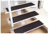 Tapis de marches d'escalier antidérapant en relief, tapis d'escalier imprimé rayé auto-adhésif