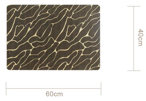 Taille personnalisée du paillasson en velours bouclé