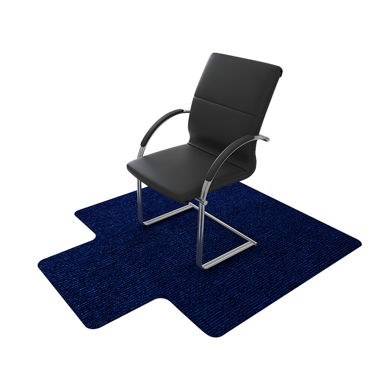 Tapis de chaise bleu convexe imperméable, antidérapant et facile à nettoyer pour le bureau et la maison