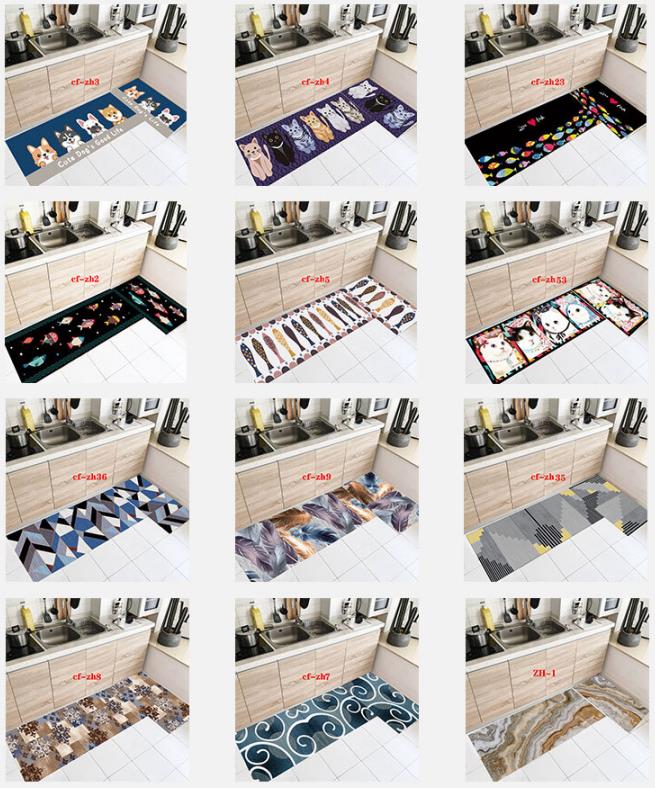 Tapis de sol de cuisine, affichage de tapis en option