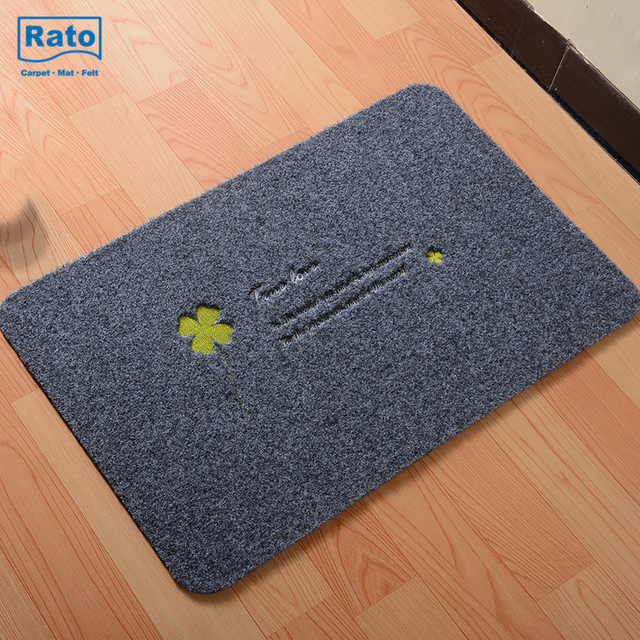Tapis de porte intérieur brodé de mode facile à nettoyer