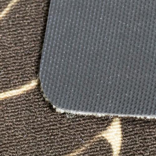 Présentoir circulaire au dos du coussin de porte imprimé en velours