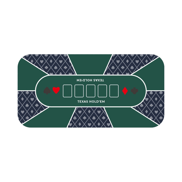 Tapis de jeu de poker en fibre de polyester antidérapant portable avec tapis de table imprimé lavable