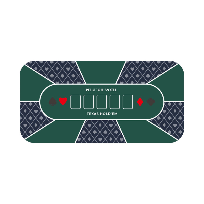 Tapis de jeu de poker en fibre de polyester antidérapant portable avec tapis de table imprimé lavable