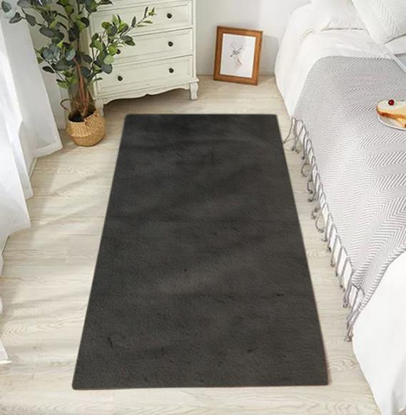 Image d'affichage de tapis en fourrure artificielle en peluche