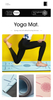 Tapis de yoga épaisseur 10 mm tapis d'exercice antidérapant double face, tapis de yoga professionnel TPE pour hommes et femmes, tapis de fitness épais avec sangles pour l'exercice, le yoga, le fitness, le Pilates, les exercices au sol 