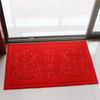 Tapis de porte antidérapant d'intérieur personnalisé, paillasson de bienvenue d'entrée, tapis rouge en Polyester gaufré