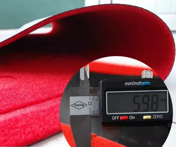 Affichage de l'épaisseur du paillasson gaufré brossé