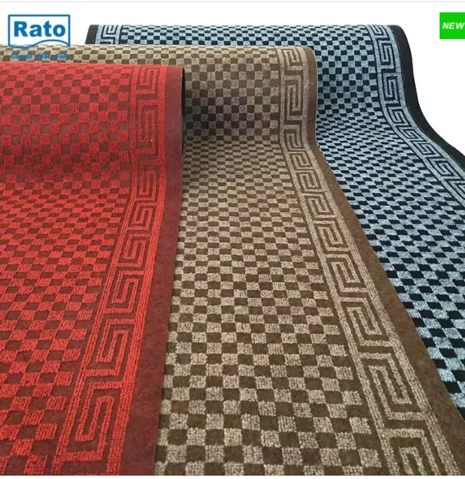 Rouleau de tapis jacquard raffin&eacute; &agrave; motif personnalis&eacute;