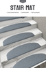 Tapis d'escalier adhésif transparent imperméable, antidérapant, résistant à l'usure, silencieux, auto-adhésif